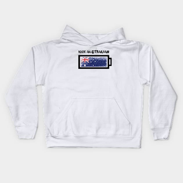 100 Percent Australian Flag Kids Hoodie by ThyShirtProject - Affiliate